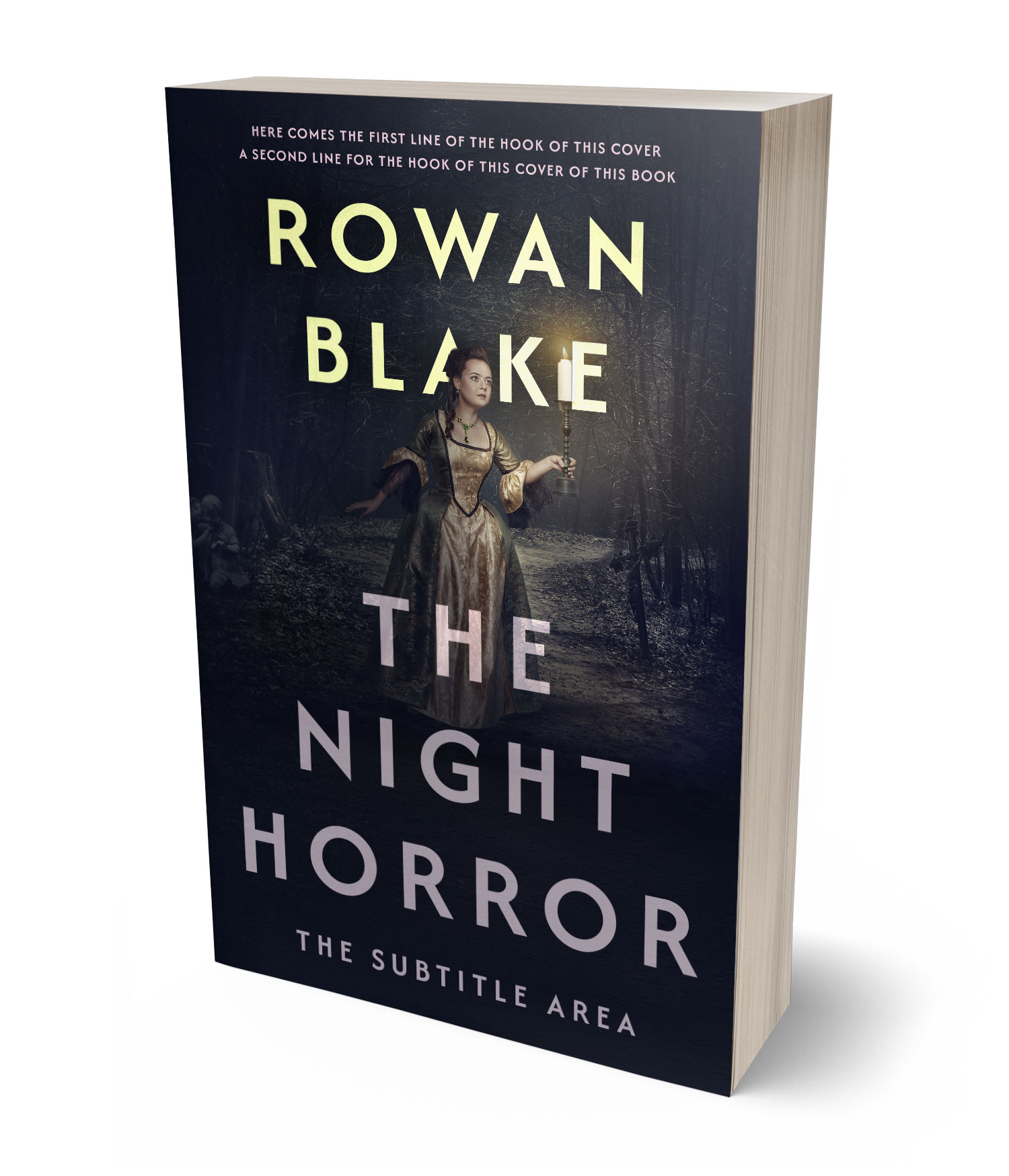 3D view of Premade Horror Book Cover - Mirage #37272 | BookCoverZone