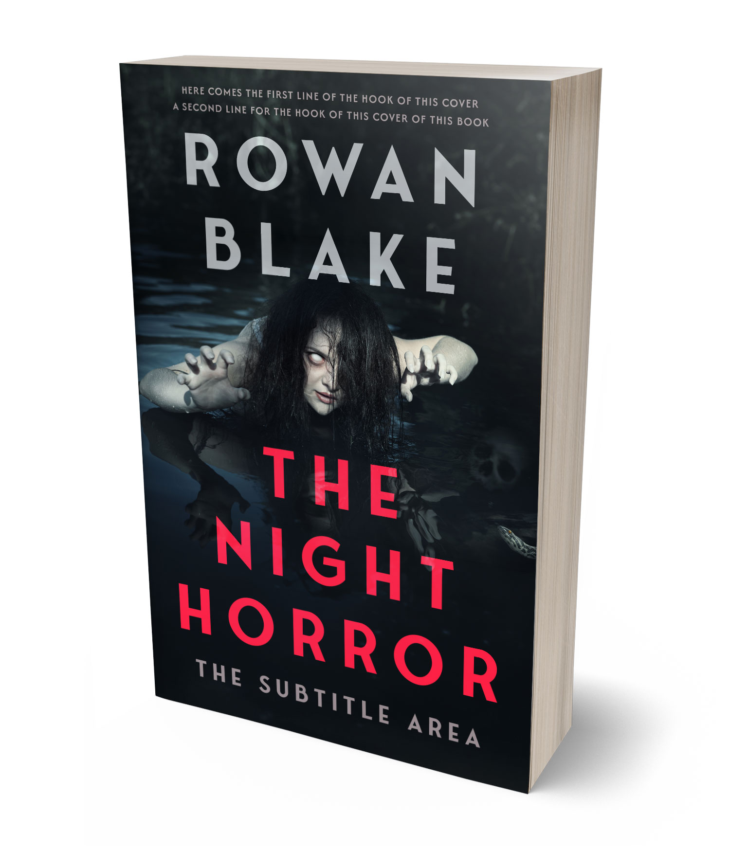 3D view of Premade Horror Book Cover - Bunker #37276 | BookCoverZone
