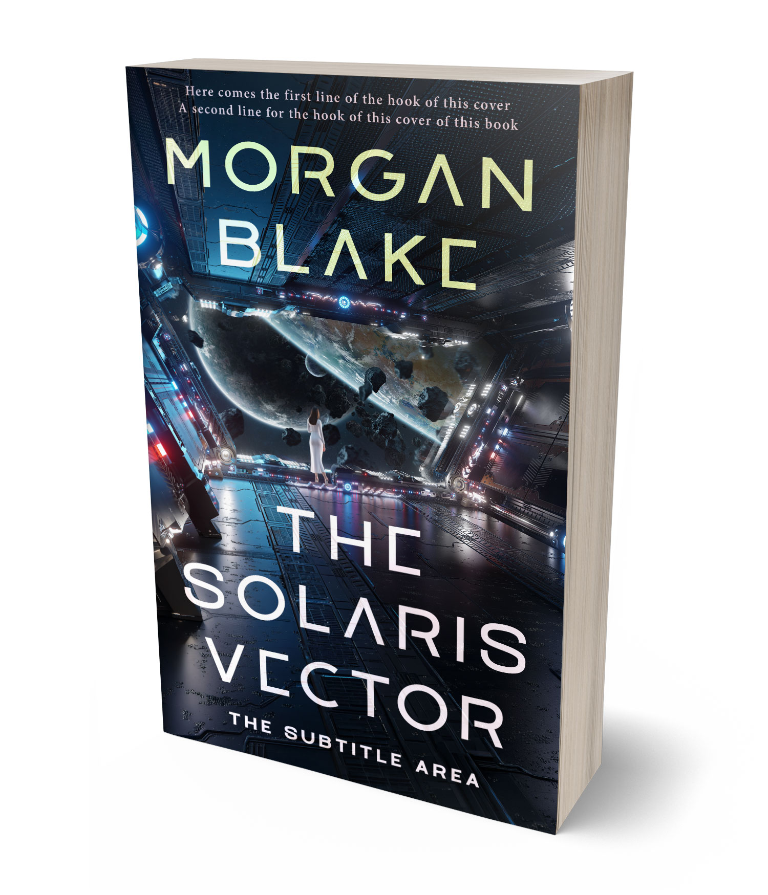 3D view of Premade Science Fiction Book Cover - Mirage #37285 | BookCoverZone