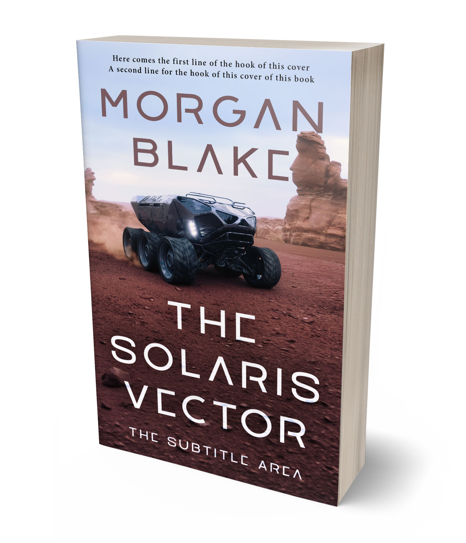 3D view of Premade Science Fiction Book Cover - Woody Brown #37290 | BookCoverZone