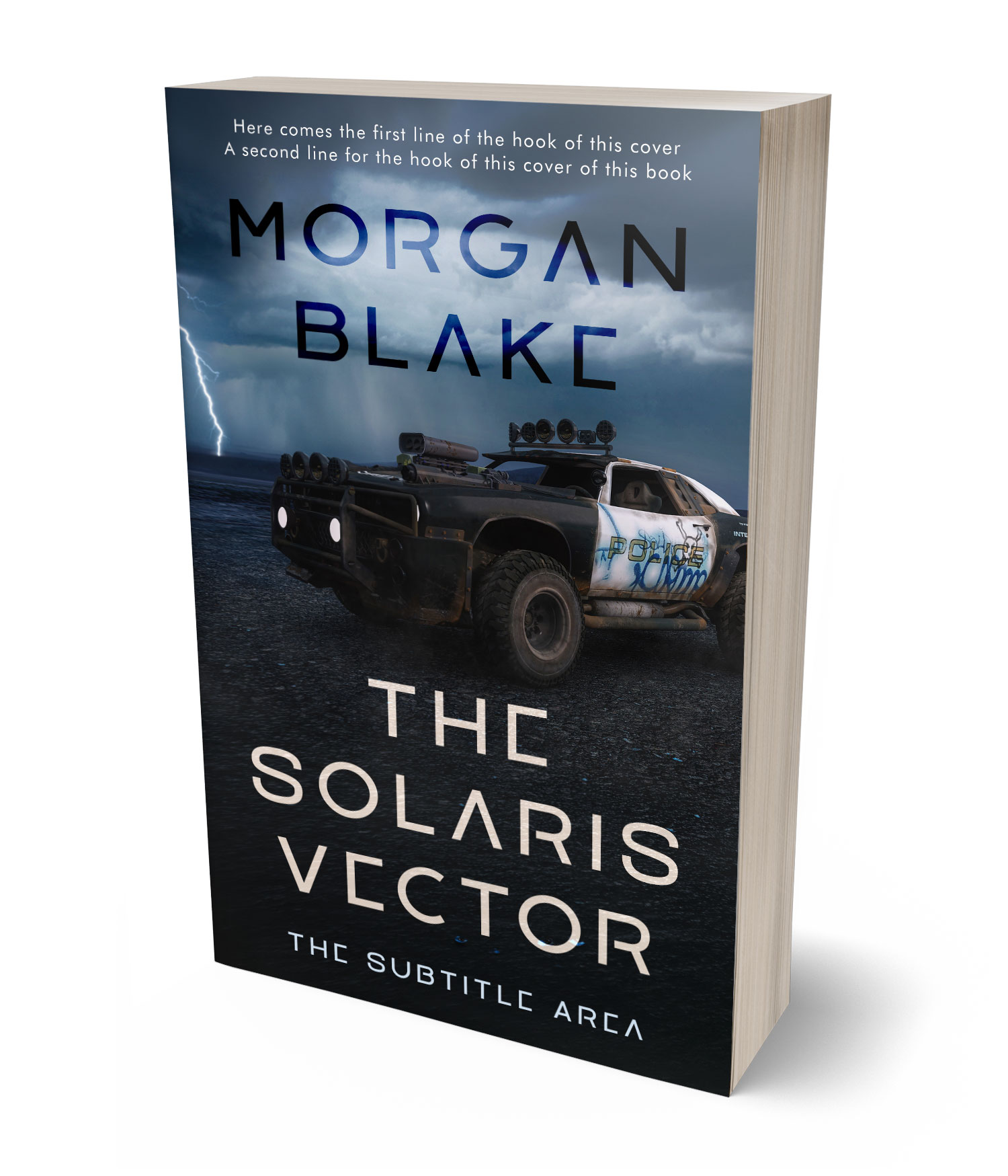 3D view of Premade Apocalyptica Book Cover - Ebony Clay #37294 | BookCoverZone