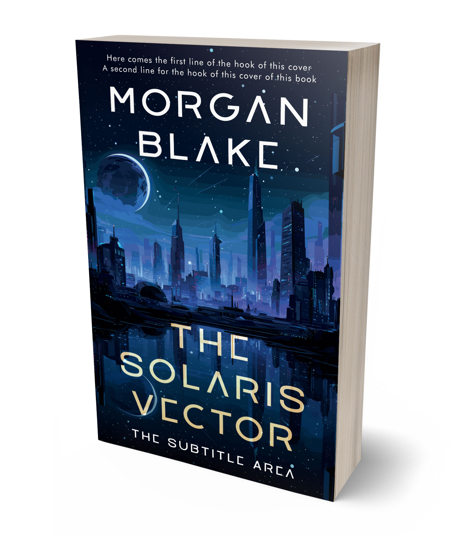 3D view of Premade Science Fiction Book Cover - Black Pearl #37296 | BookCoverZone