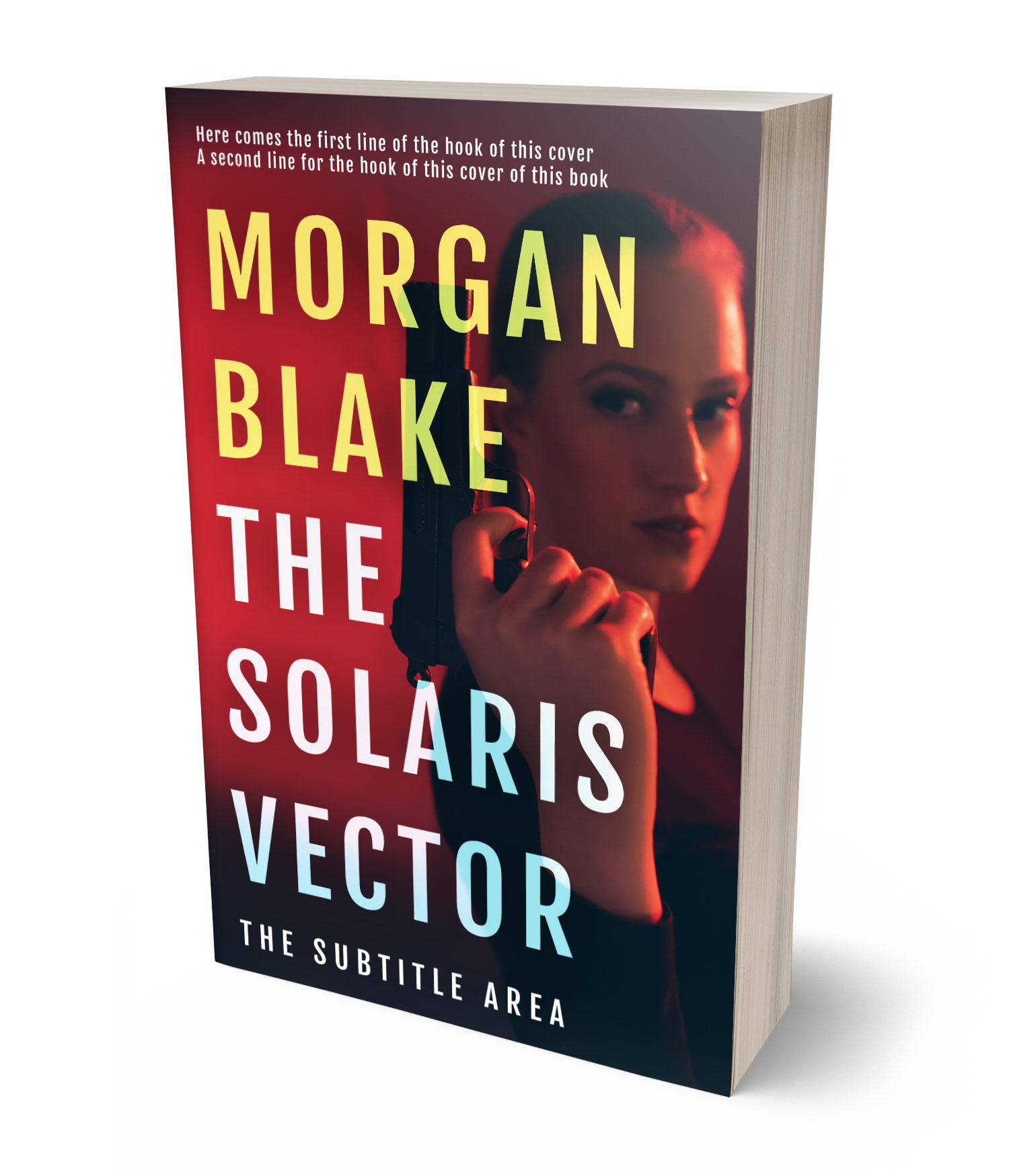 3D view of Premade Action & Adventure Book Cover - Cocoa Brown #37302 | BookCoverZone