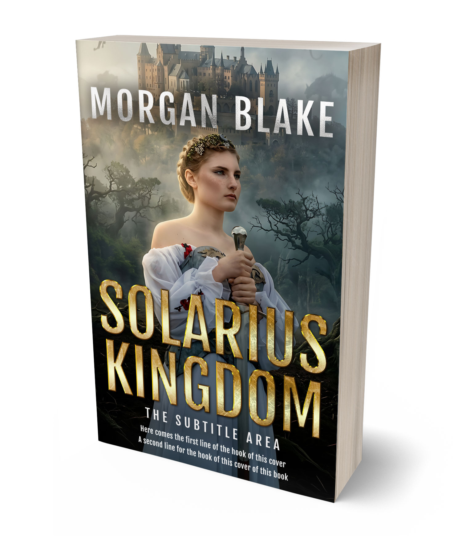 3D view of Premade Fantasy Book Cover - Outer Space #37314 | BookCoverZone