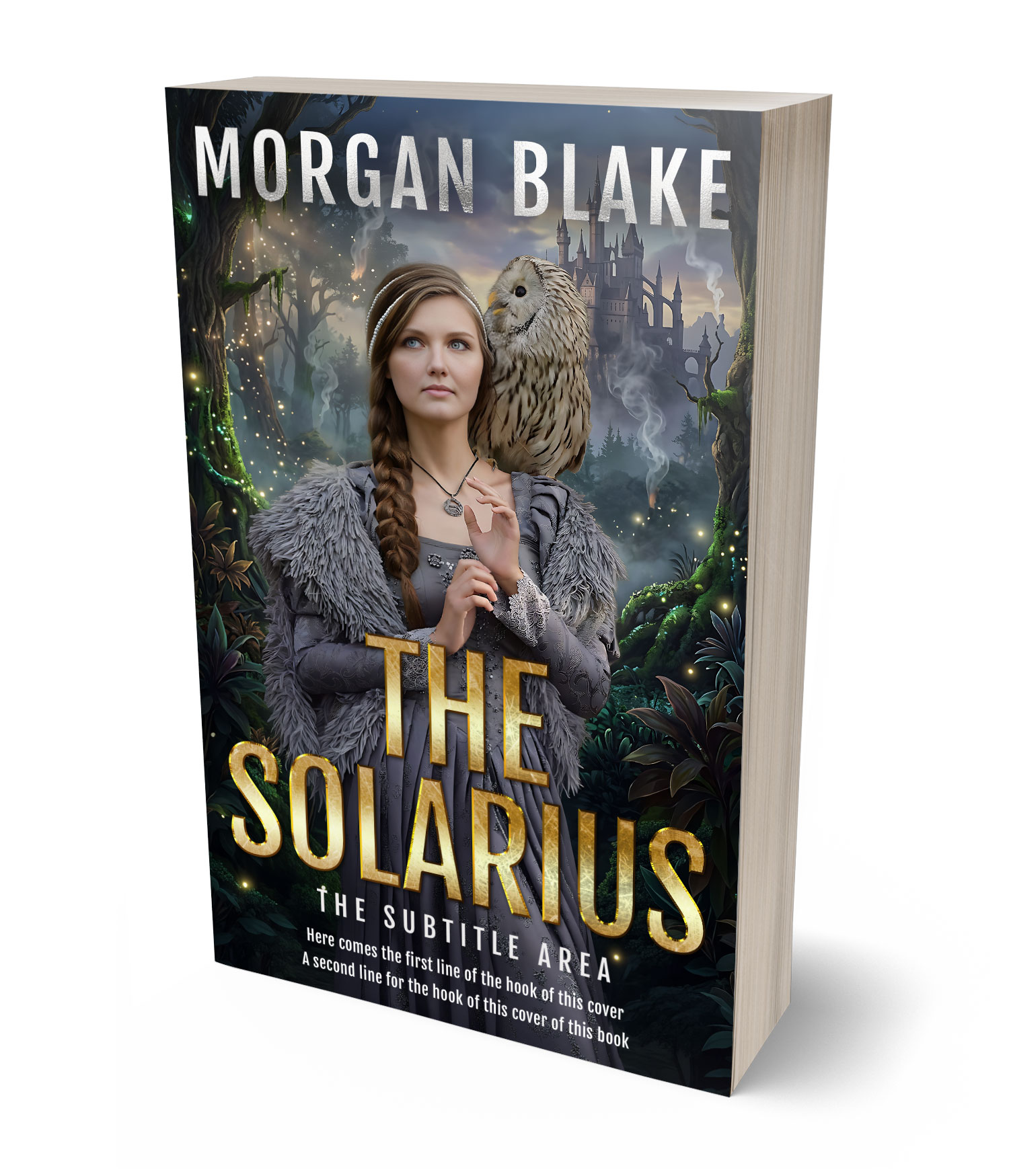 3D view of Premade Fantasy Book Cover - Shark #37318 | BookCoverZone