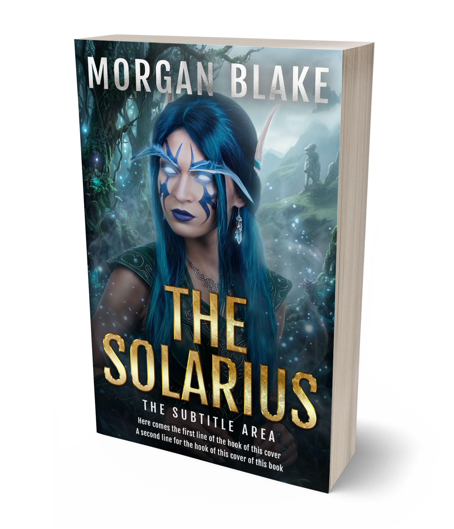 3D view of Premade Fantasy Book Cover - Mirage #37319 | BookCoverZone