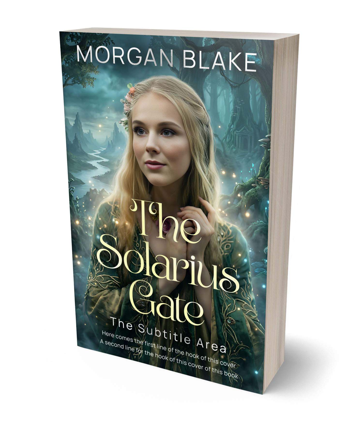 3D view of Premade Fantasy Book Cover - Outer Space #37331 | BookCoverZone