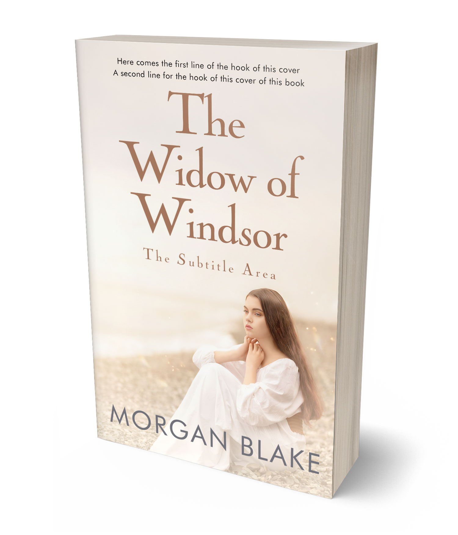 3D view of Premade Romance Book Cover - Merino #37338 | BookCoverZone