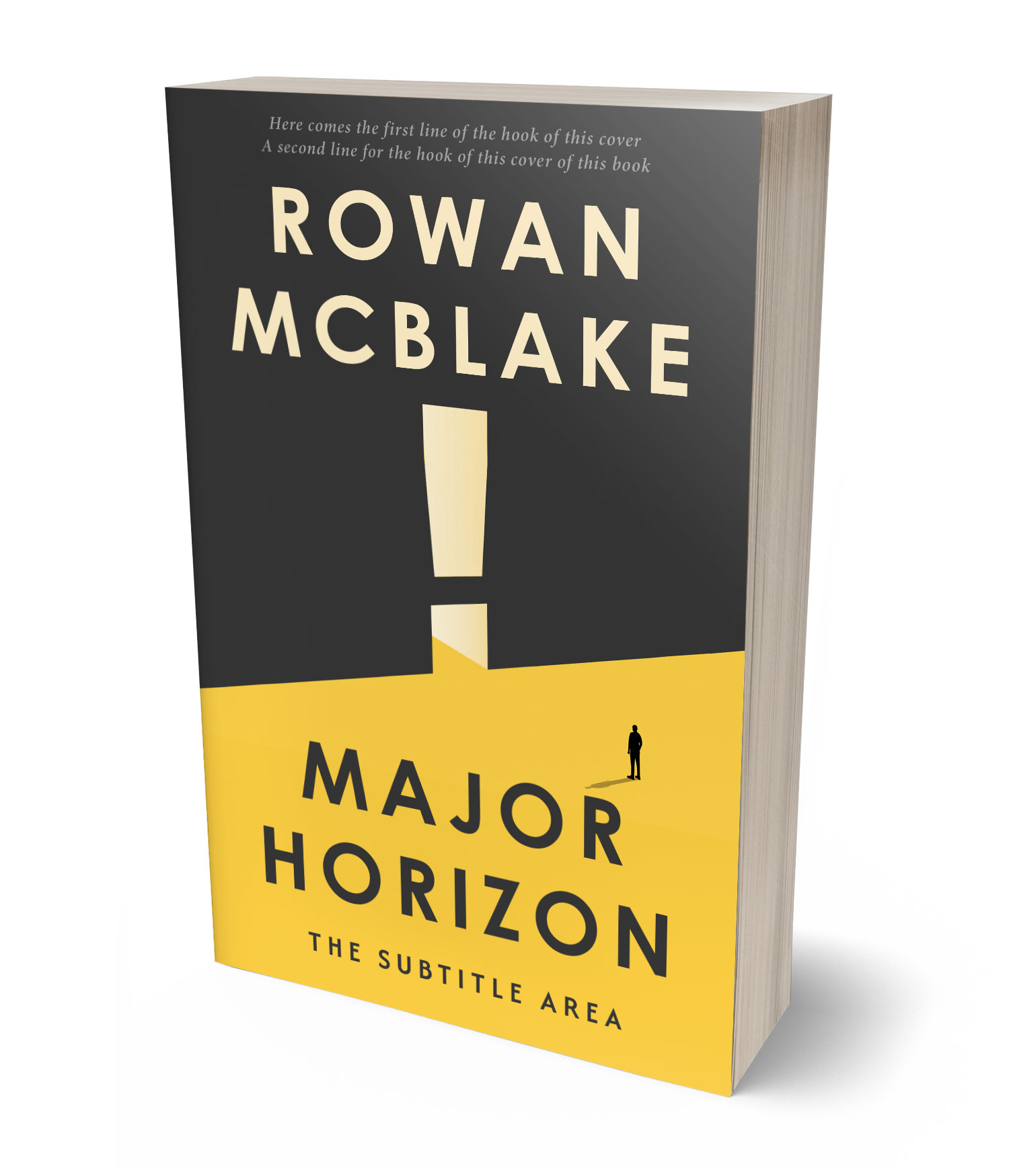 3D view of Premade Business Book Cover - Mine Shaft #37363 | BookCoverZone