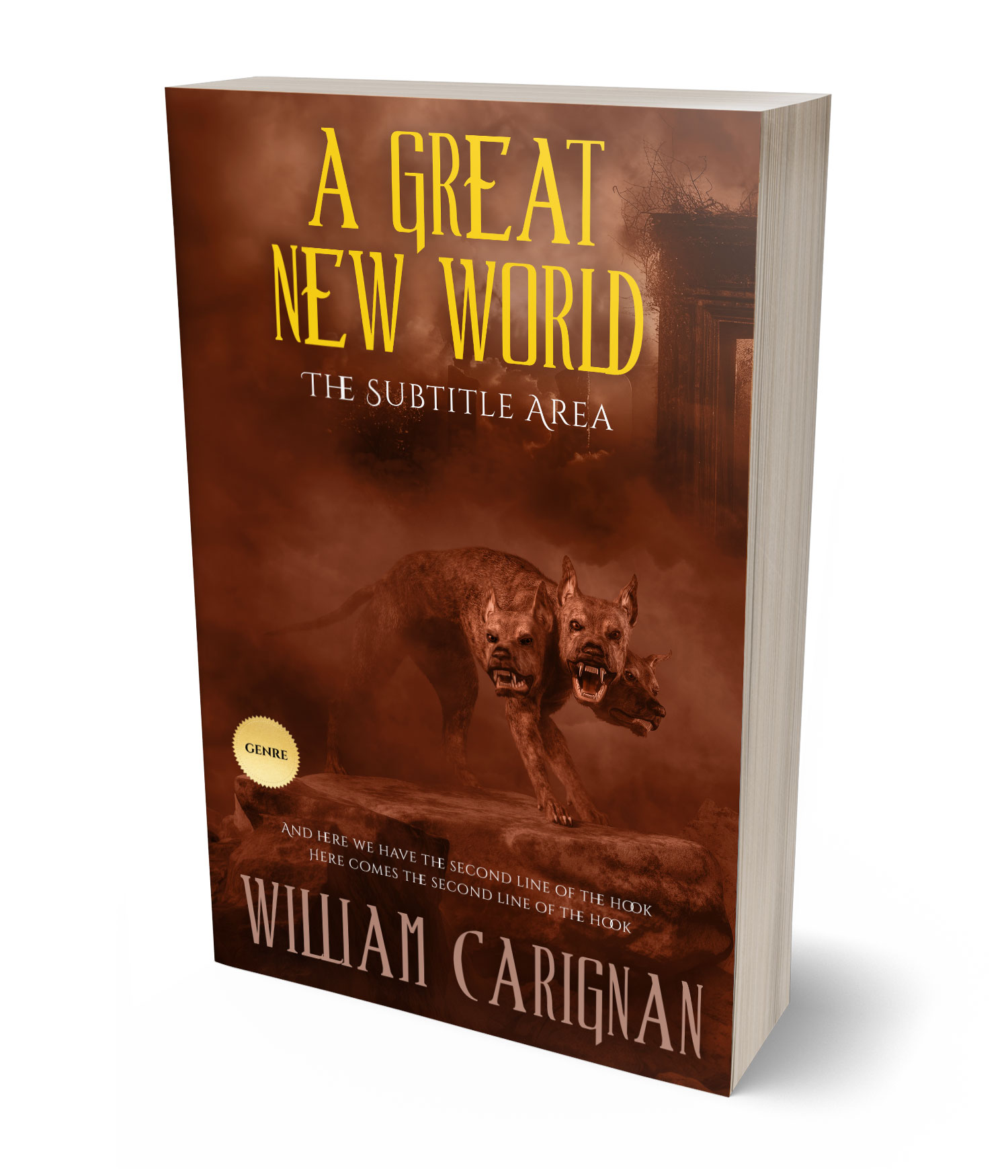 3D view of Premade Fantasy Book Cover - Jambalaya