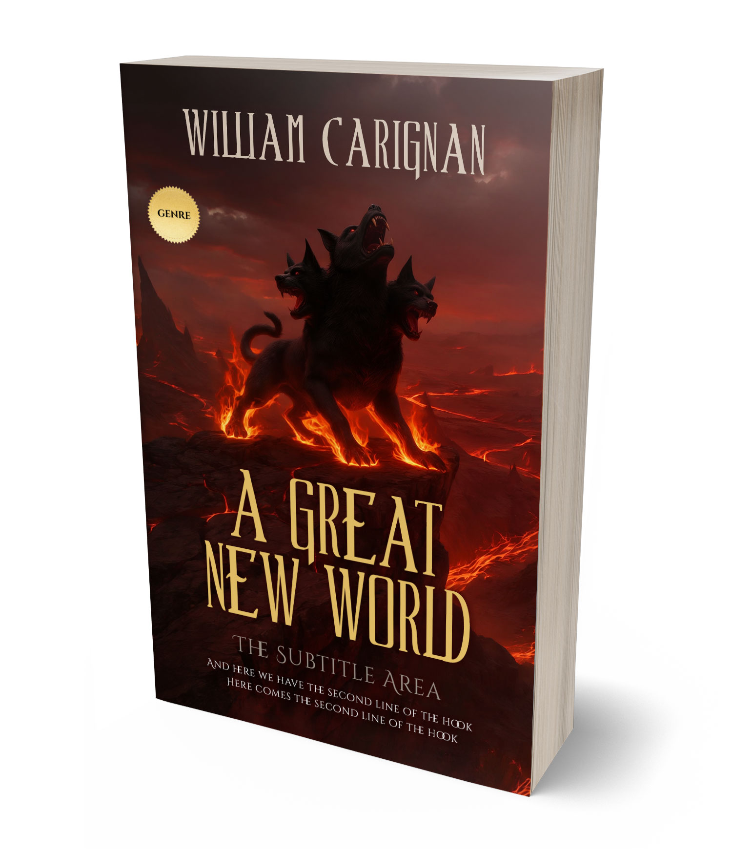 3D view of Premade Fantasy Book Cover - Sambuca