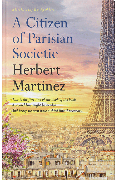 Front view of Premade Travel Book Cover - Hampton