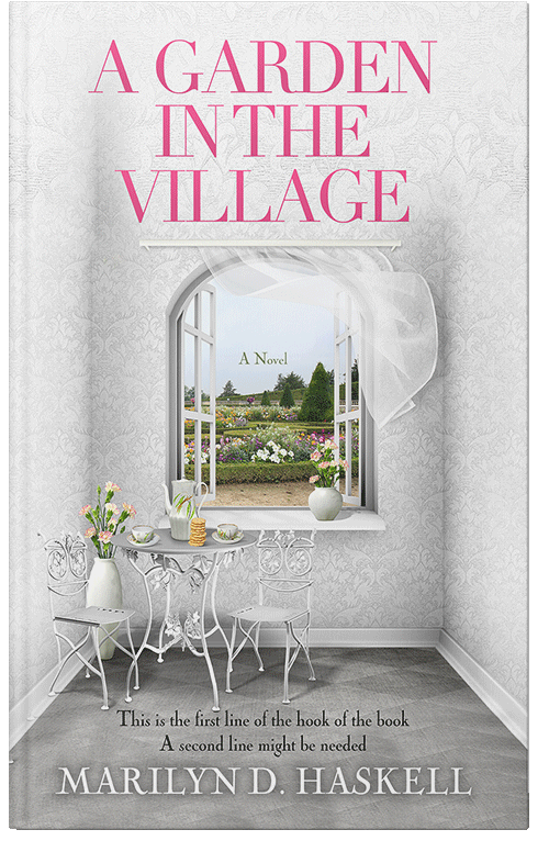 Front view of Premade Abstract Book Cover - Alto