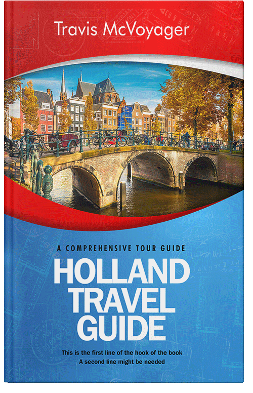 Front view of Premade Travel Book Cover - Flame Pea