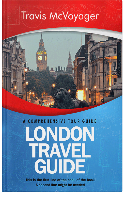 Front view of Premade Travel Book Cover - Steel Blue