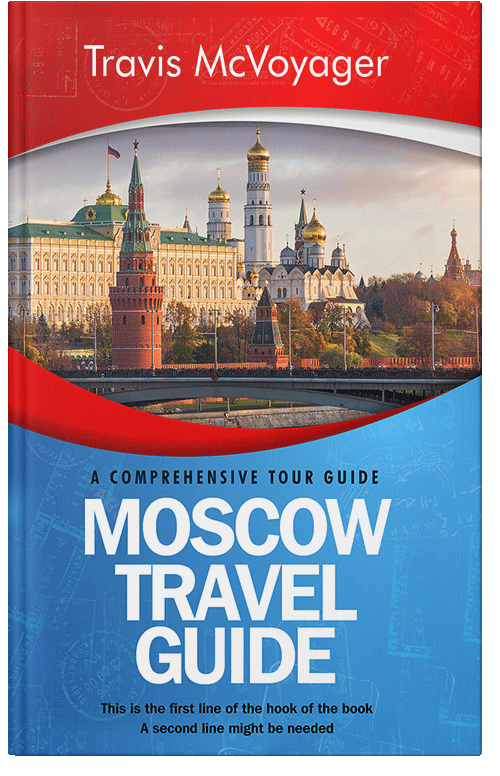 Front view of Premade Travel Book Cover - Steel Blue