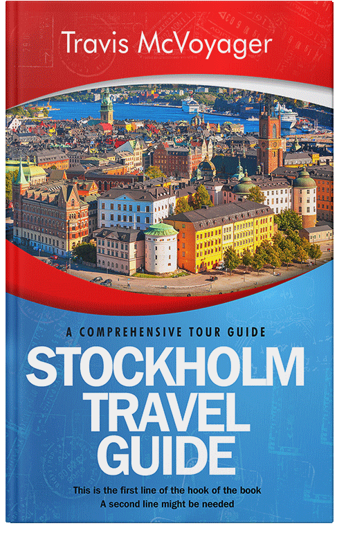 Front view of Premade Travel Book Cover - Red Damask