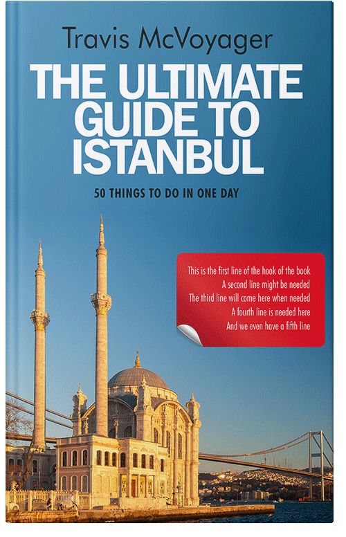 Front view of Premade Travel Book Cover - Steel Blue