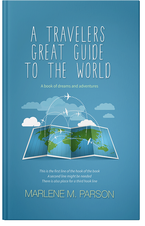 Front view of Premade Travel Book Cover - Boston Blue