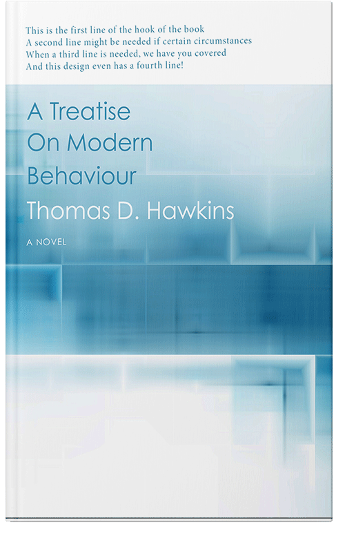 Front view of Premade Abstract Book Cover - Iceberg