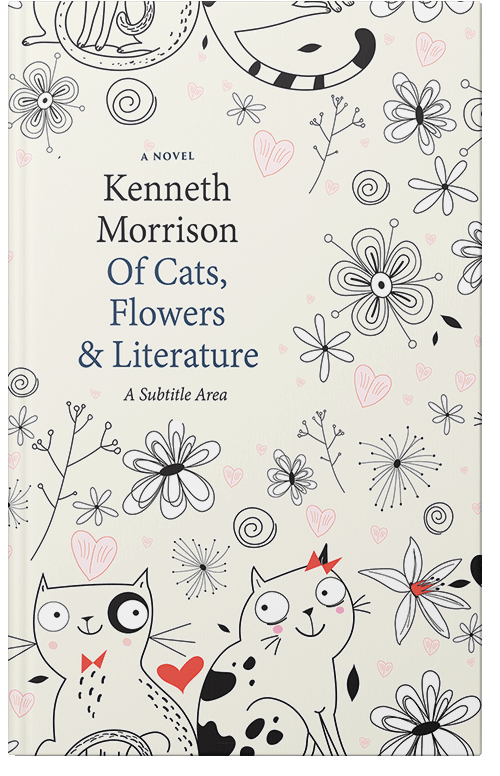 Front view of Premade Abstract Book Cover - Rum Swizzle