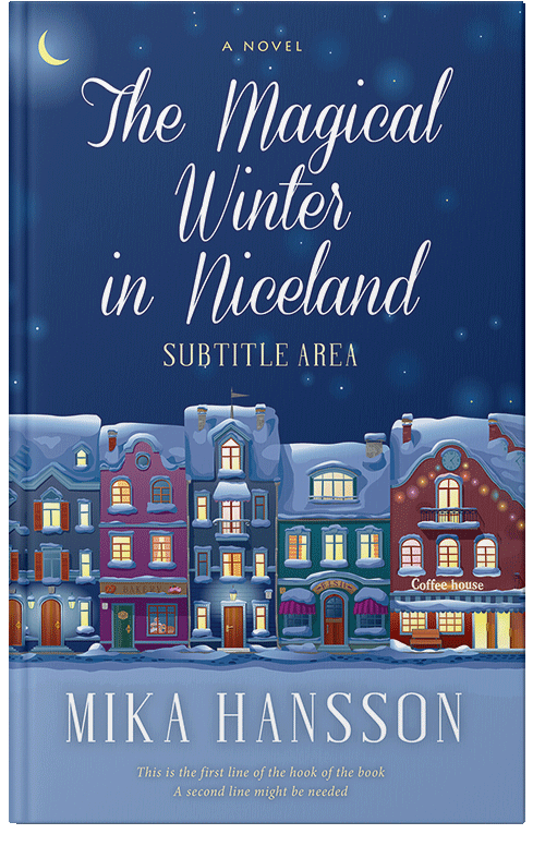 Front view of Premade Fantasy Book Cover - Cadet Blue