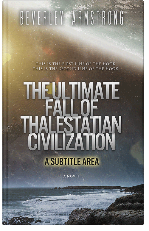 Front view of Premade Apocalyptica Book Cover - Fuscous Gray