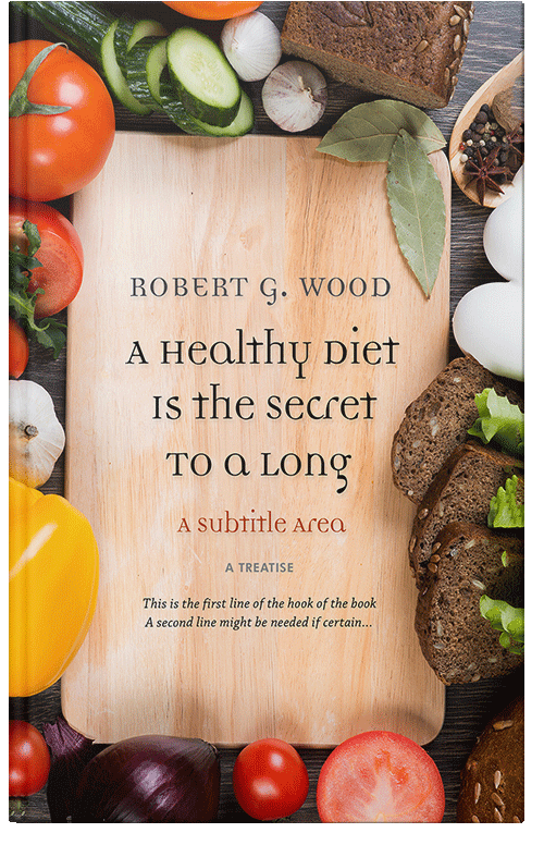 Front view of Premade Health & Dieting & Fitness Book Cover - Black Marlin