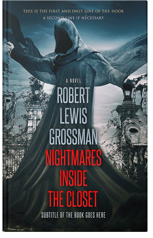 Front view of Premade Horror Book Cover - Timber Green