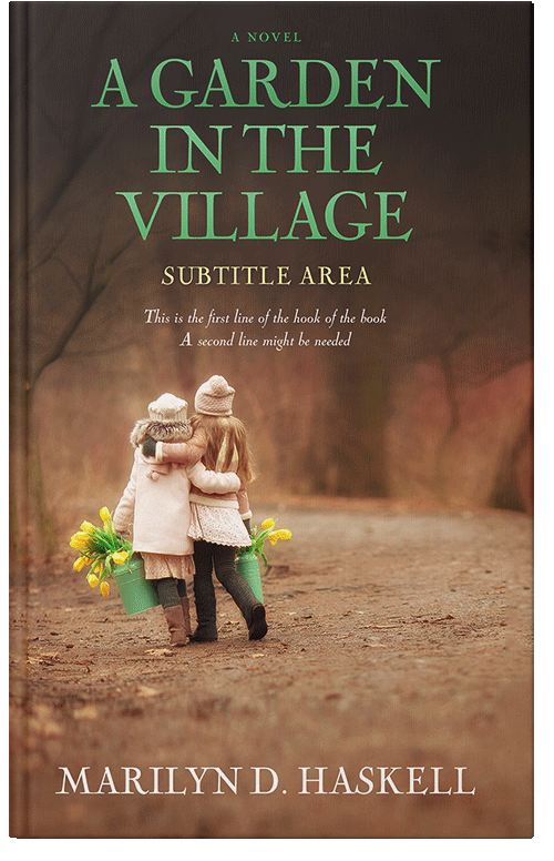 Front view of Premade Literary Fiction Book Cover - Limed Oak