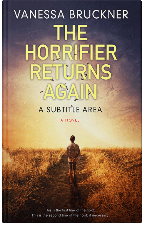 Front view of Premade Literary Fiction Book Cover - Cocoa Brown