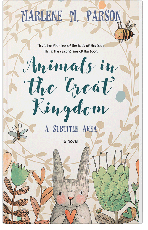 Front view of Premade Nature Book Cover - Ecru White