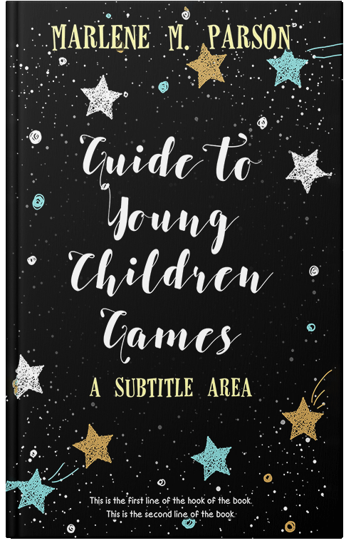 Front view of Premade Abstract Book Cover - Black