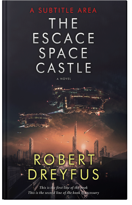 Front view of Premade Science Fiction Book Cover - Antique Brass