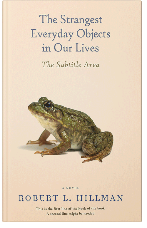 Front view of Premade Poetry Book Cover - Champagne