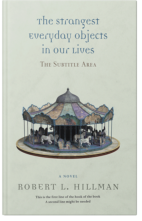 Front view of Premade Surreal Book Cover - Periglacial Blue