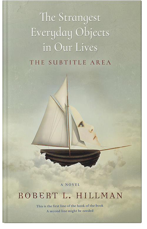 Front view of Premade Surreal Book Cover - Foggy Gray