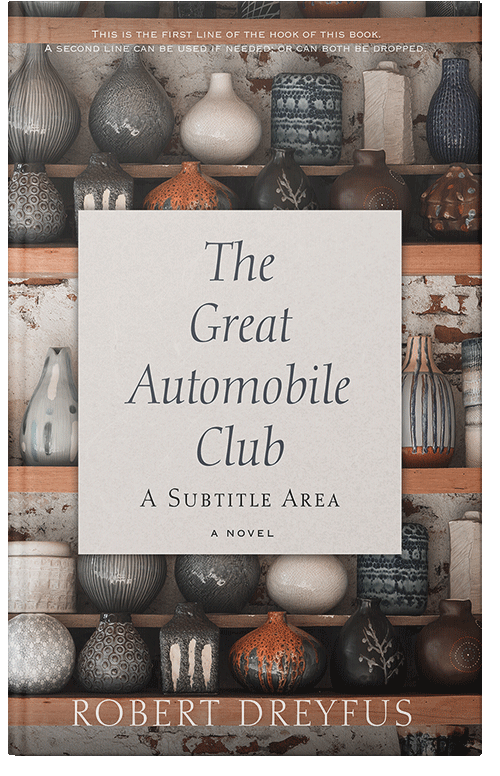 Front view of Premade Literary Fiction Book Cover - Swirl