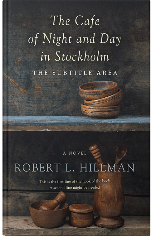 Front view of Premade Cookbooks & Food & Wine Book Cover - Mine Shaft