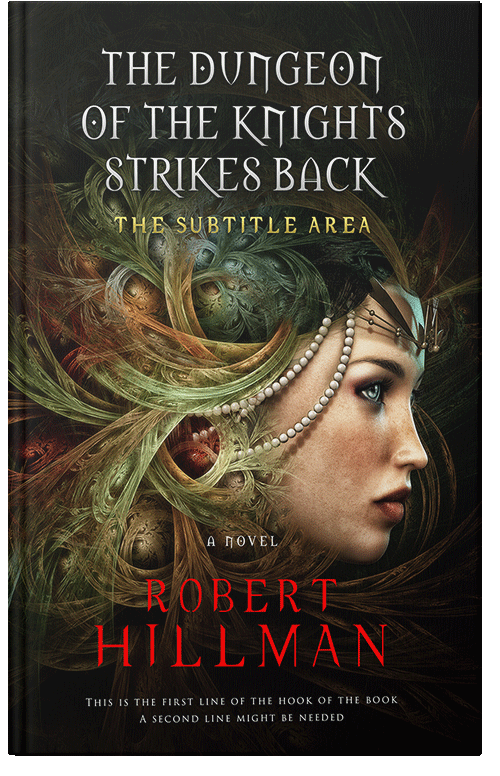 Front view of Premade Fantasy Book Cover - Antique Brass