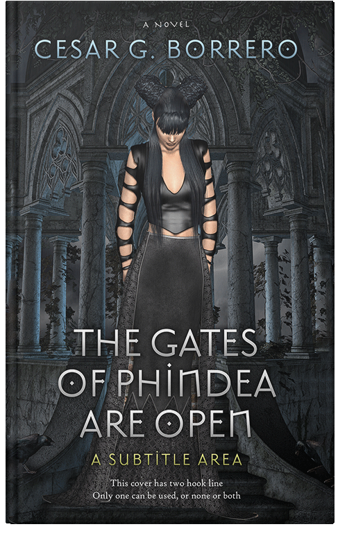 Front view of Premade Fantasy Book Cover - Shark