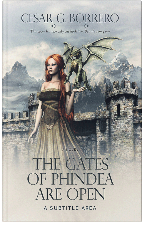 Front view of Premade Fantasy Book Cover - Timberwolf