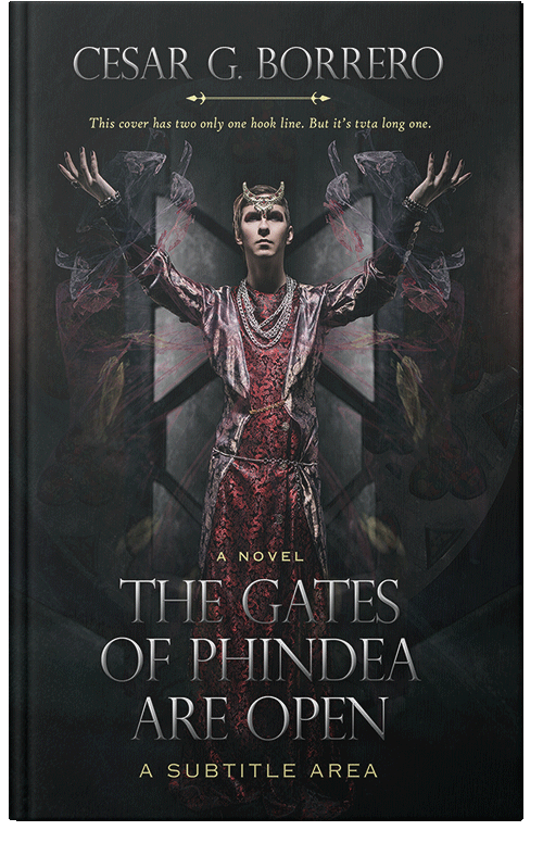 Front view of Premade Fantasy Book Cover - Shark