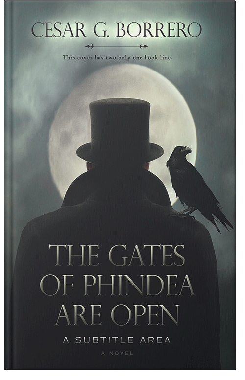 Front view of Premade Mystery & Thriller & Suspense Book Cover - Outer Space