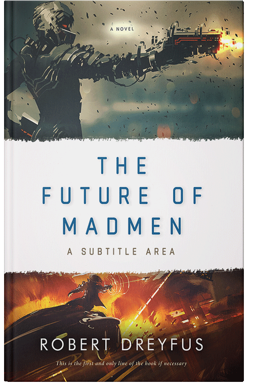 Front view of Premade Science Fiction Book Cover - Almond