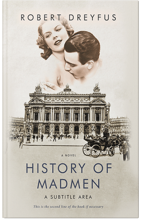 Front view of Premade Romance Book Cover - Satin Linen