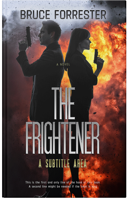 Front view of Premade Action & Adventure Book Cover - My Pink