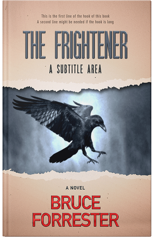 Front view of Premade Horror Book Cover - Soft Amber