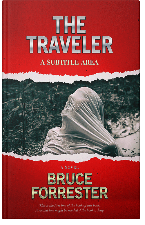 Front view of Premade Horror Book Cover - Silver Rust