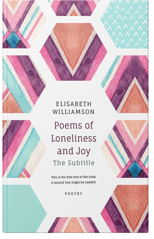 Front view of Premade Poetry Book Cover - Swiss Coffee